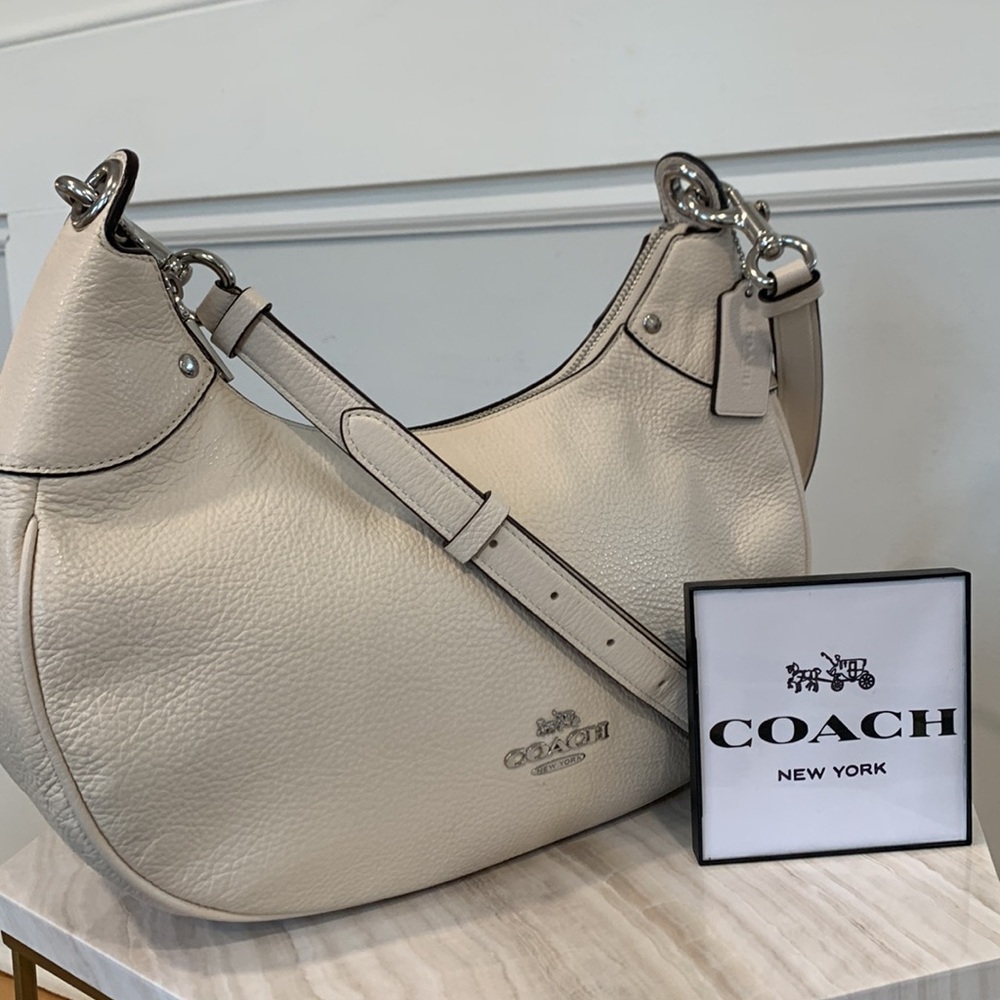 Coach Large Mara Pebbled Leather Hobo Crossbody